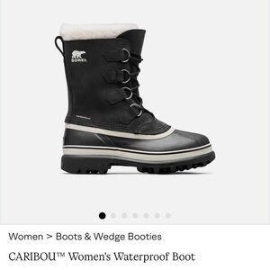 Sorel Women's Caribou Black Waterproof Boot